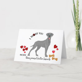 Cartão De Festividades Valentine Card from Your Great Dane Dog Love