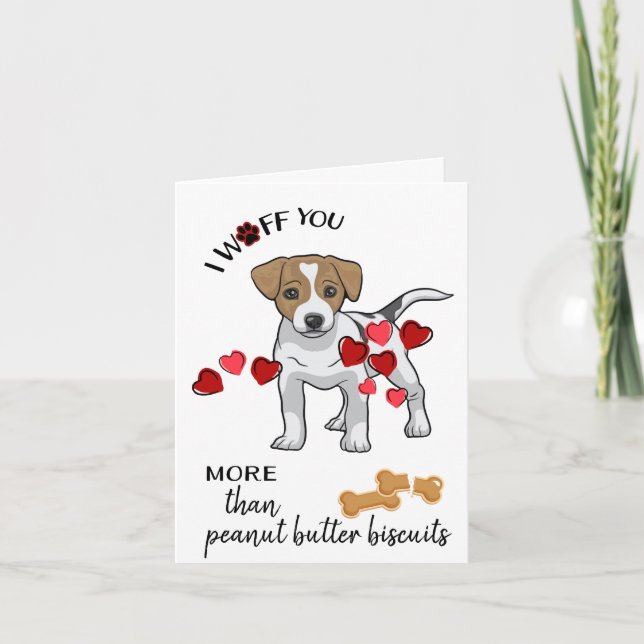 Cartão De Festividades Valentine Card from Your Jack Russell Terrier Dog (Frente)