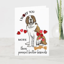 Cartão De Festividades Valentine Card from Your Saint Bernard Dog Love