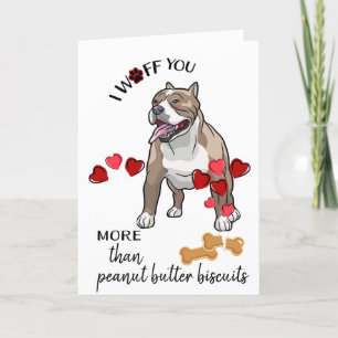 Cartão De Festividades Valentine Card from Your Standard Pitbull Dog love