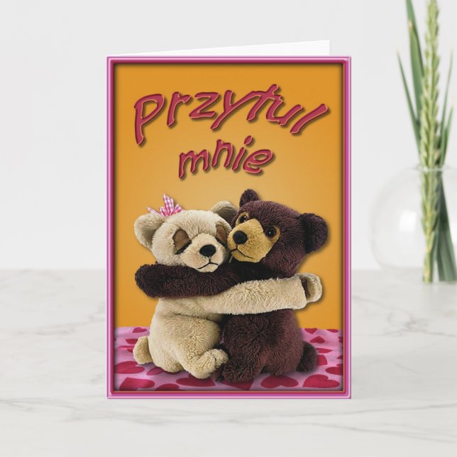 Cartão De Festividades Valentine Card in Polish (Frente)