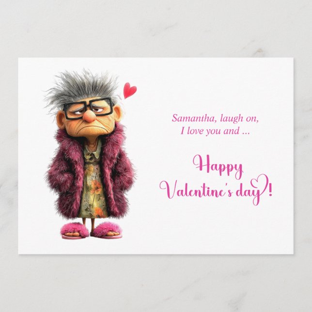 Cartão De Festividades Valentine Card with Funny Love Pun Cartoon Food (Frente)