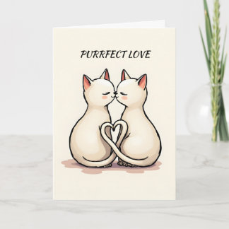 Cartão De Festividades Valentine Cats Card