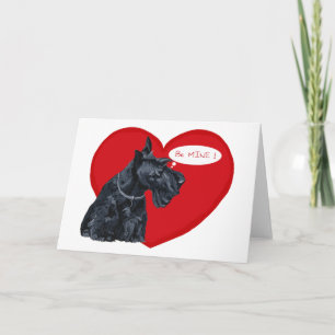 Cartão De Festividades Valentine de Terrier Escocês