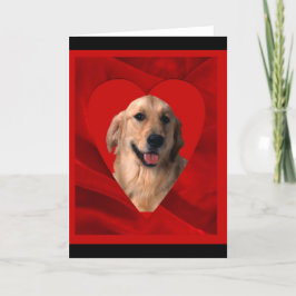 Cartão De Festividades Valentine do Golden Retriever