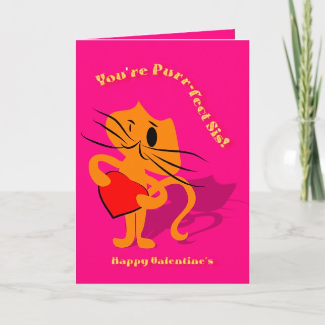 Cartão De Festividades Valentine for Sis Card (Frente)