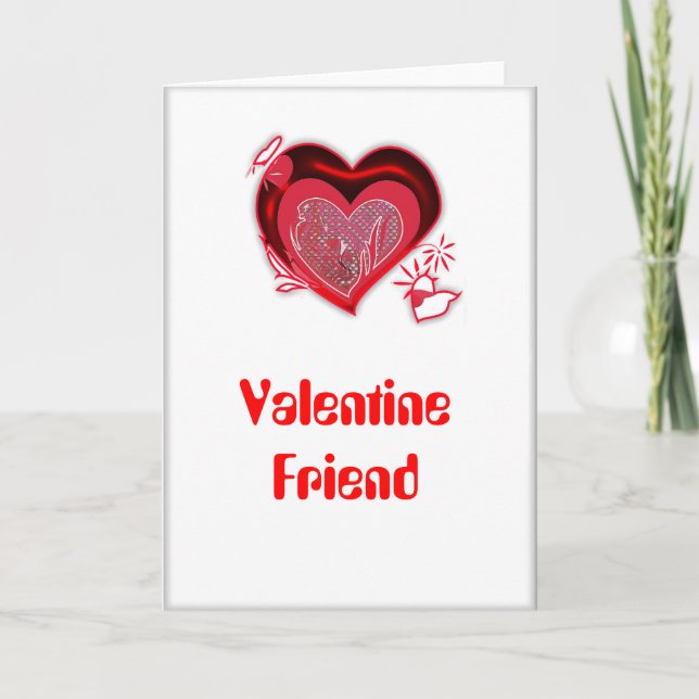 Cartão De Festividades Valentine Friend Card (Frente)