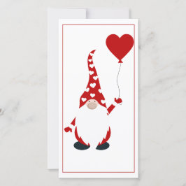 Cartão De Festividades Valentine Gnomo Fofo