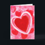 Cartão De Festividades Valentine Heart by VictoriaShaylee<br><div class="desc">Valentine Heart painting & collage by Victoria Shaylee,  age 6. Universal Copyright Victoria Shaylee,  2013.</div>