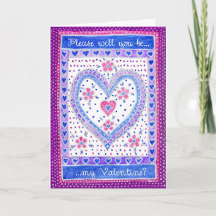 Cartão De Festividades Valentine Heart Greeting Card