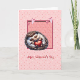 Cartão De Festividades Valentine Hedgehog or Porcupine Card