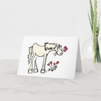 Cartão De Festividades Valentine Horse Custom Message Greeting Card