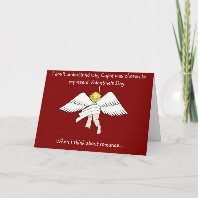 Cartão De Festividades valentine love cupid valentine's day card (Frente)