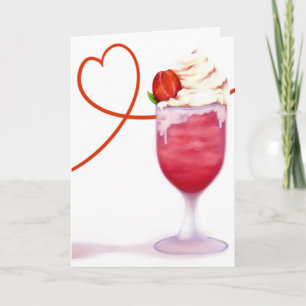 Cartão De Festividades Valentine milkshake