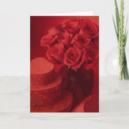 Cartão De Festividades Valentine rose bouquet