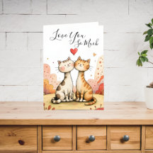 Valentine’s Cat Greeting Card
