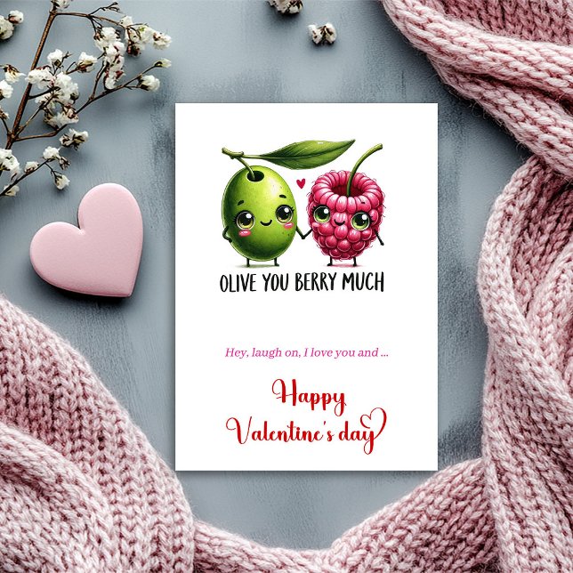 Cartão De Festividades Valentine’s Day Card Funny Quote Cartoon Fruits (Valentine’s Day Card Funny Quote Cartoon Fruit)