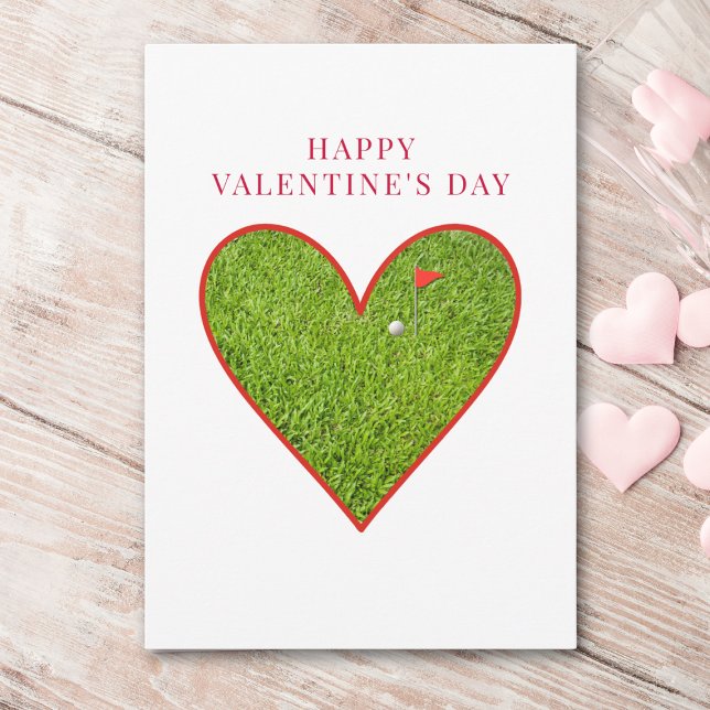 Cartão De Festividades Valentine’s Day for Golfers - Modern Golf Lady  (Criador carregado)