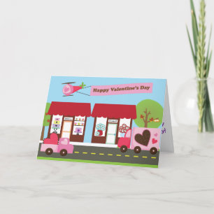 Cartão De Festividades Valentine Street 5x7 Greeting Card