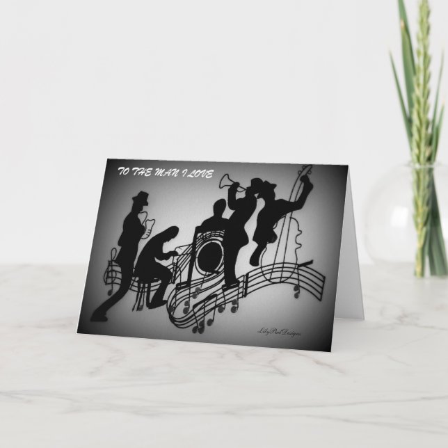 Cartão De Festividades Valentine to a Musician (Frente)