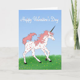 Cartão De Festividades Valentine Unicorn Card