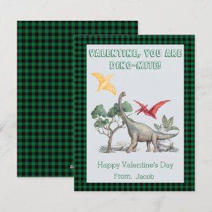 Cartão De Festividades Valentine, Você é DINO-Mite! Valentines de sala de