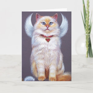 Cartão De Festividades Valentine's Angel (Ragdoll cat)