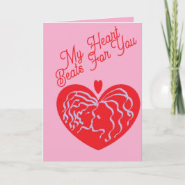 Cartão De Festividades Valentine's Cards : Heart beats for You .