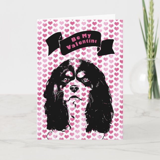 Cartão De Festividades Valentines - Cavalier Silhouette (Frente)