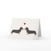 Valentine's Day Card Cute Dachschund