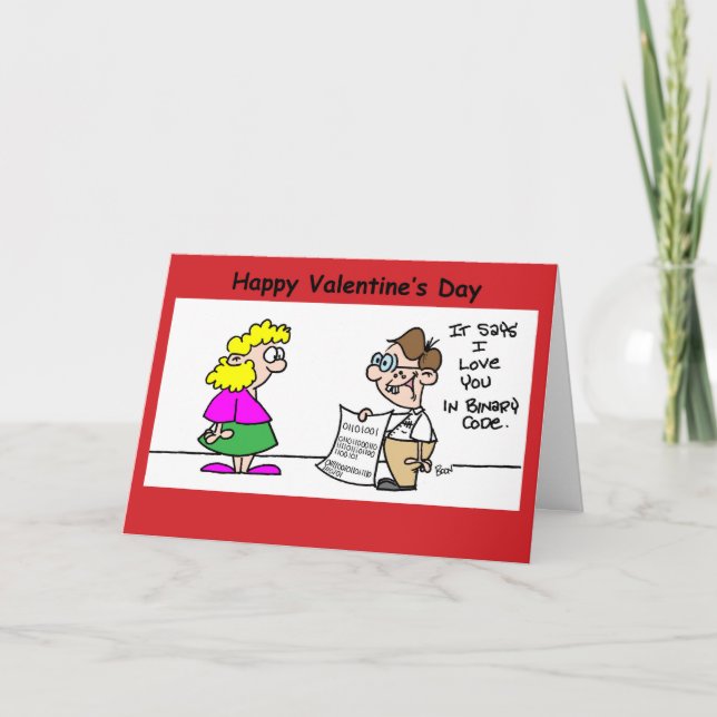 Cartão De Festividades Valentine's Day Card for Geek (Frente)