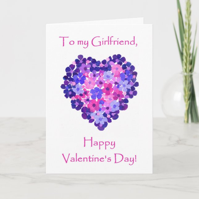 Cartão De Festividades Valentine's Day Card for Girlfriend - Flower Power (Frente)