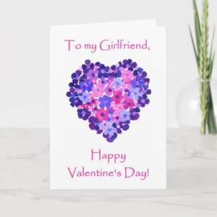 Cartão De Festividades Valentine's Day Card for Girlfriend - Flower Power