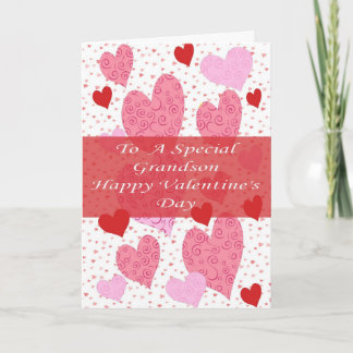 Cartão De Festividades Valentine's Day Card For Grandson