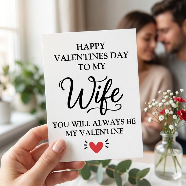 Cartão De Festividades Valentines Day Card for Wife New Mom Personalized  (Valentines Day Card for Wife New Mom)