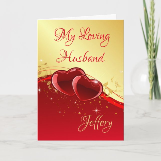 Cartão De Festividades Valentine's Day Card-My Loving Husband (Frente)