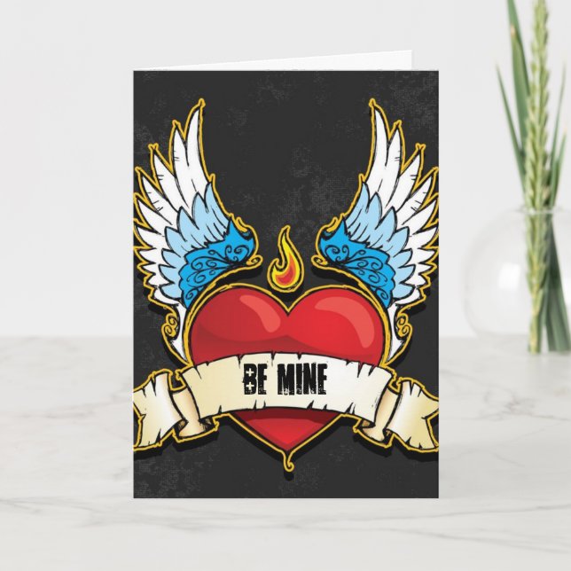 Cartão De Festividades Valentine's Day Card- Punk Heart (Frente)