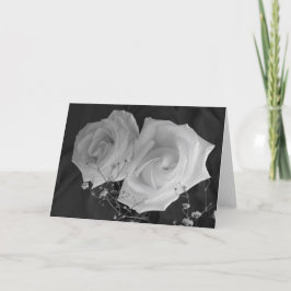 Cartão De Festividades Valentine's Day card - White Roses