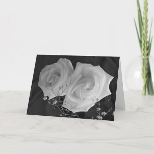 Cartão De Festividades Valentine's Day card - White Roses