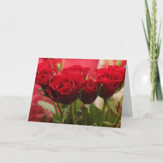 Cartão De Festividades Valentine's Day Card with Roses