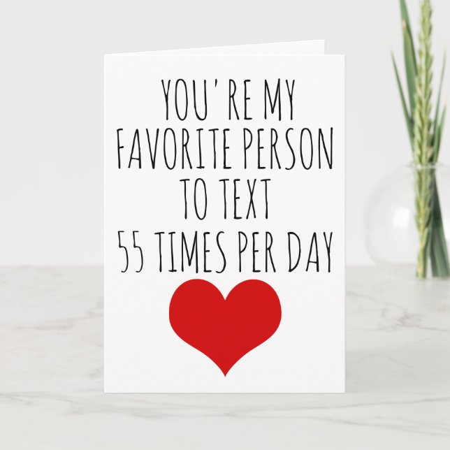Cartão De Festividades valentines day card you're my favorite person (Frente)