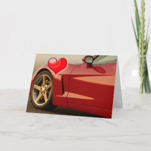 Cartão De Festividades Valentine's Day Corvette