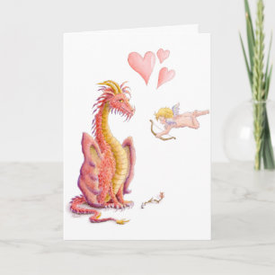 Cartão De Festividades Valentine's Day Dragon