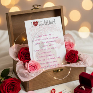 Cartão De Festividades Valentine's Day Greeting Card - I Love You Because