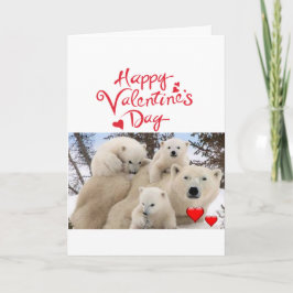 Cartão De Festividades Valentine's Day Greeting Card Polar Bear