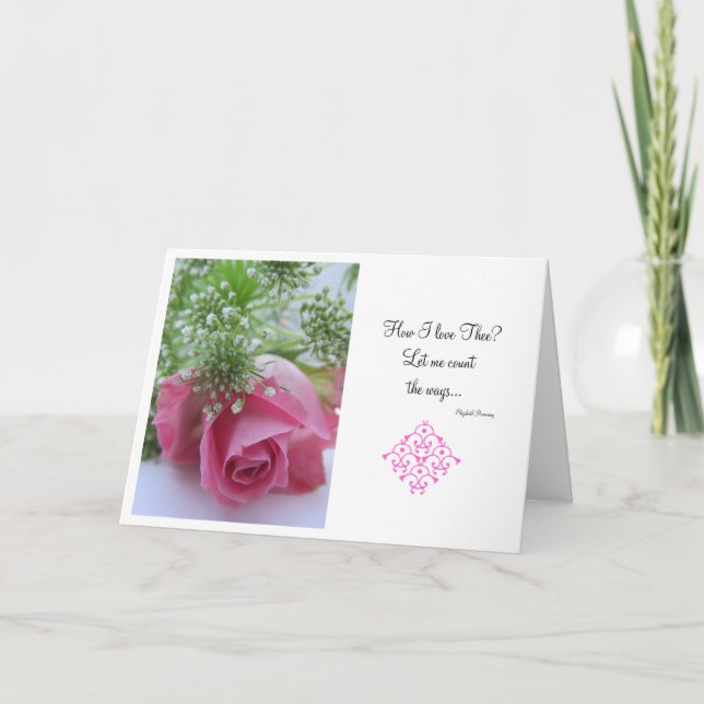 Cartão De Festividades Valentine's day: How do I love thee? (Frente)