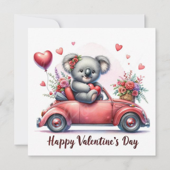 Cartão De Festividades Valentine's day Koala bear (Frente)