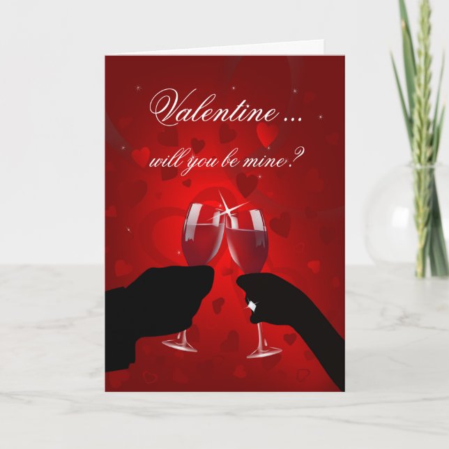 Cartão De Festividades Valentine's Day Marriage Proposal Card (Frente)