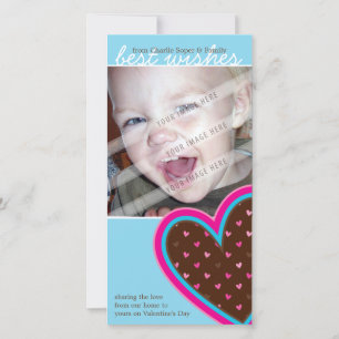 Cartão De Festividades VALENTINE'S DAY PHOTOCARD :: funky hearts 10P