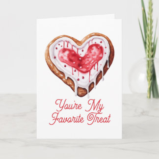 Cartão De Festividades Valentines Day Sweet Cookie Heart Favorite Treat